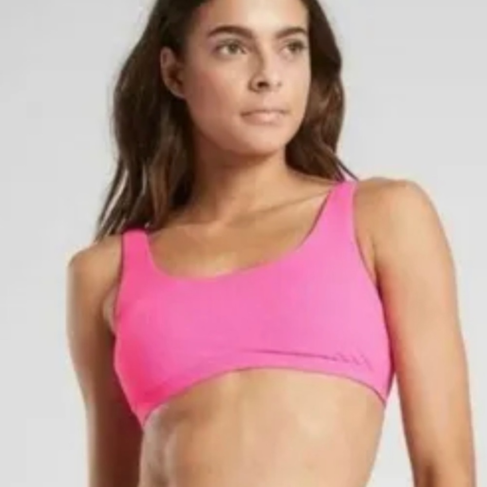 Athleta Cloudbreak Hot Pink Ribbed Bikini Top